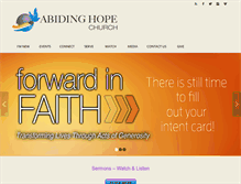 Tablet Screenshot of abidinghope.org